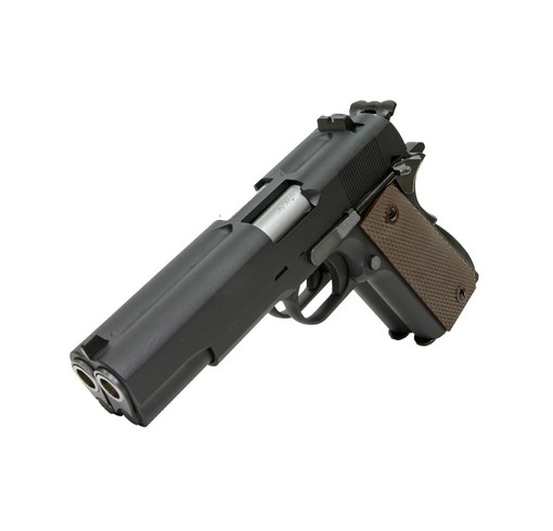 WIN GUN - Pack Réplique Pistolet Airsoft 1911 NOIR/CHROME + billes