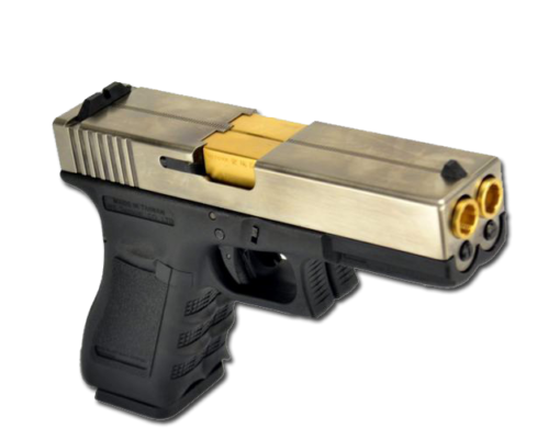 Pistolet Dueller G17.3 double canon argent GBB WE