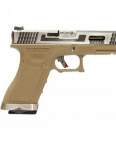 Pistolet G17 Gforce T8 argenté tan GBB WE