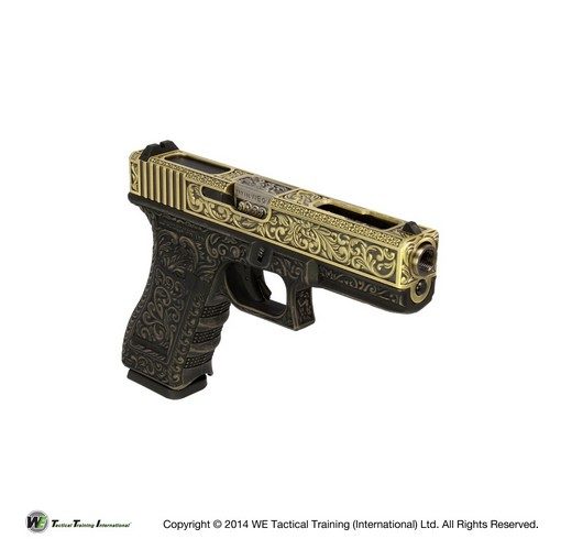 Pistolet G18C Classic floral pattern bronze GBB WE
