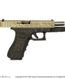 Pistolet G18C Classic floral pattern bronze GBB WE