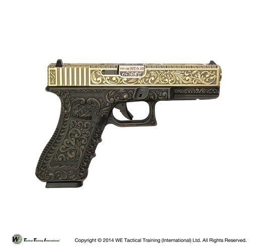 Pistolet G18C Classic floral pattern bronze GBB WE