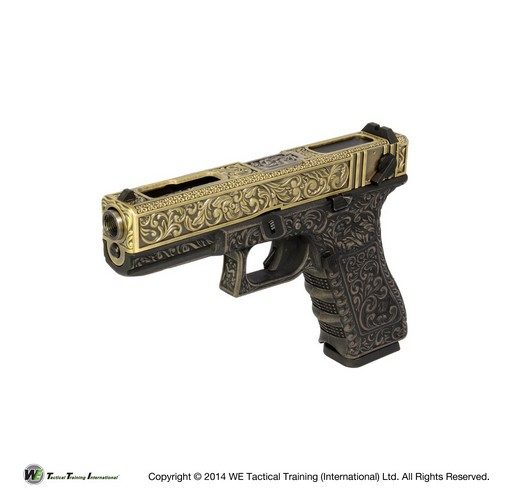 Pistolet G18C Classic floral pattern bronze GBB WE