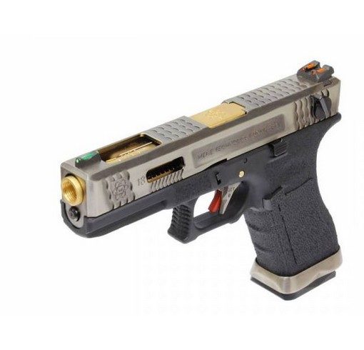 Pistolet G18C Gforce T3 argent or noir GBB WE