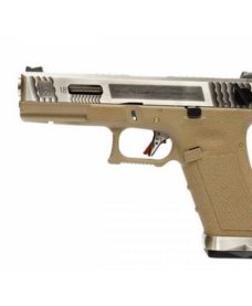 Pistolet G18C Gforce T8 argenté tan GBB WE