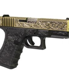 Pistolet G19 Classic floral pattern ivoire GBB WE