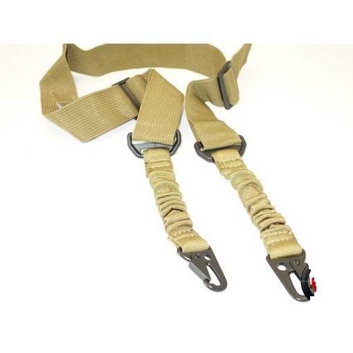 Sangle 2 points Airsoft élastique Tan