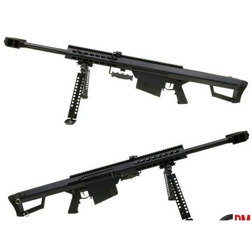 Sniper M82A1 AEG metal Noir avec bipied et lunette