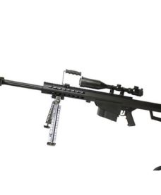 Sniper M82A1 AEG metal Noir avec bipied et lunette