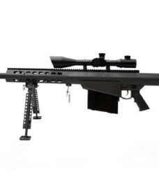 Sniper M82A1 AEG metal Noir avec bipied et lunette
