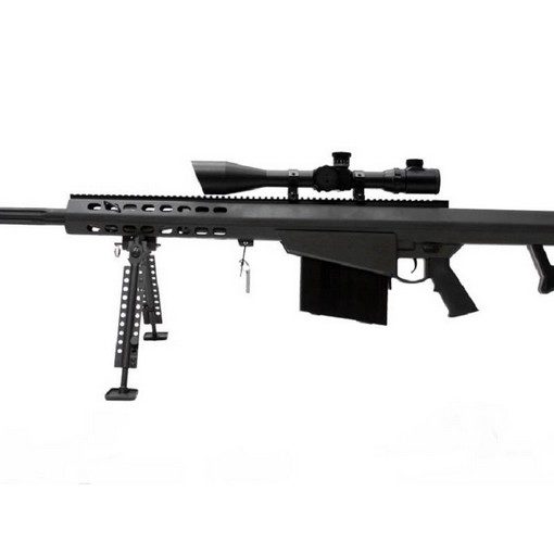 Sniper M82A1 AEG metal Noir avec bipied et lunette