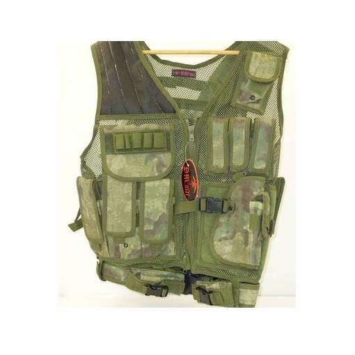 Veste tactique Airsoft 8 poches holster + ceinturon