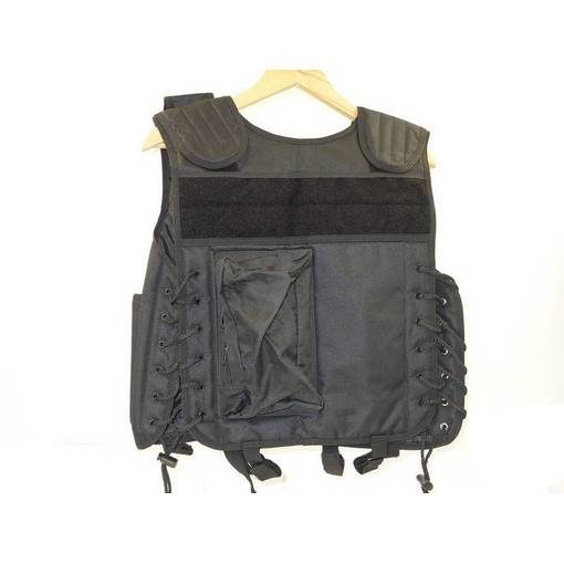 Veste tactique Airsoft SWAT Noire avec Holster