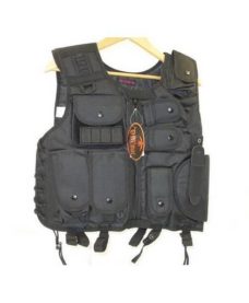 Veste tactique Airsoft SWAT Noire avec Holster