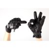 gants tactiques airsoft-cuir noir coque