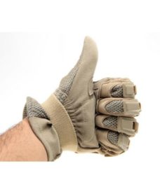 gants tactiques airsoft cuir tan coque