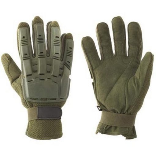 gants tactiques airsoft olive avec coque