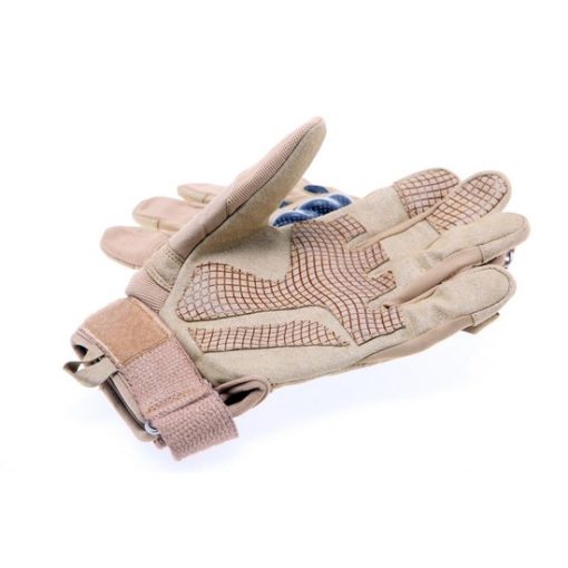 gants tactiques airsoft renforces desert tan