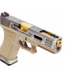 WE G18C Gforce T4 Argent Or Tan GBB