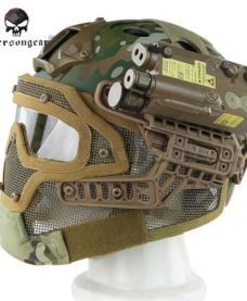 Casque airsoft Emerson G4 PJ intégral+grille Multicam