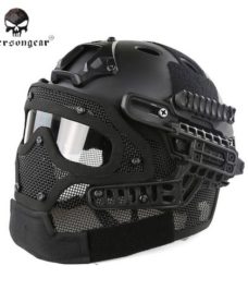 casque-airsoft-emerson-g4-pj-integral+grille-noir