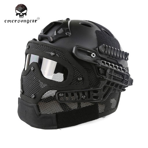 Casque Airsoft tactique noir, avec lunettes , CS, airsoft