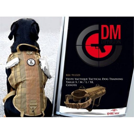 DMoniac Veste tactique tactical Dog Training Taille XL Coyote