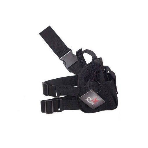 Holster de cuisse Airsoft universel droit Noir