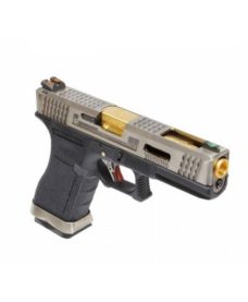 Pistolet WE S17 G-Force T3 Silver/Or/Noir GBB