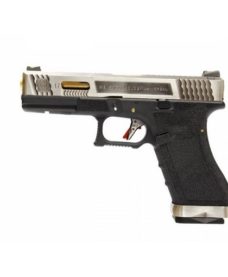 Pistolet WE S17 G-Force T3 Silver/Or/Noir GBB