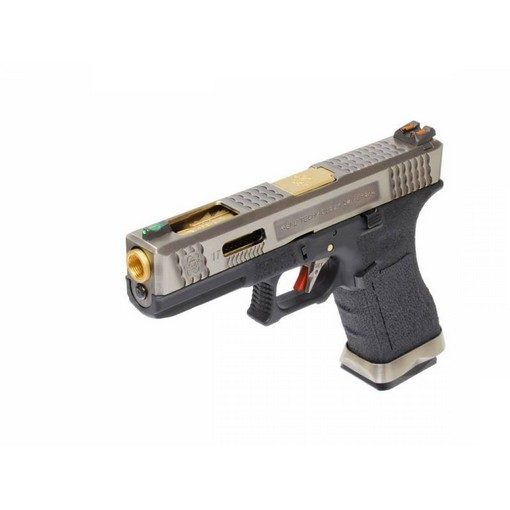 Pistolet WE S17 G-Force T3 Silver/Or/Noir GBB