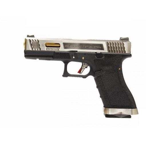 Pistolet WE S17 G-Force T3 Silver/Or/Noir GBB