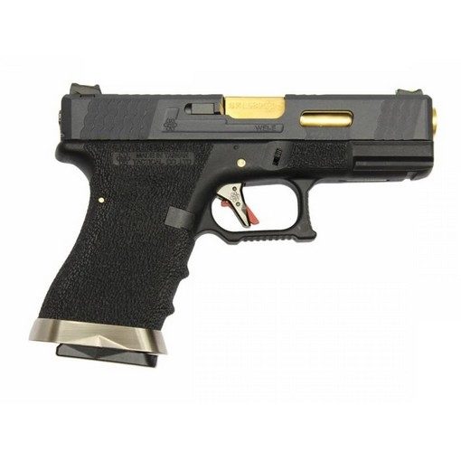 Pistolet WE S19 G-Force T1 Noir/Or/Noir GBB