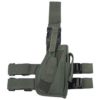 Holster cuisse Airsoft vert + porte chargeur + poche