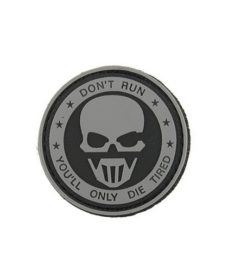 Patch Don't Run PVC Velcro Patch 1 Gris