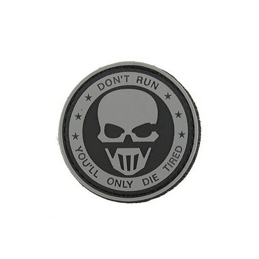 Patch Don't Run PVC Velcro Patch 1 Gris