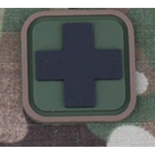 Patch Medic Square PVC Velcro Olive Noir