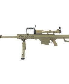 Sniper M82A1 Barrett 12.7 cal .50 AEG + lunette Snow Wolf
