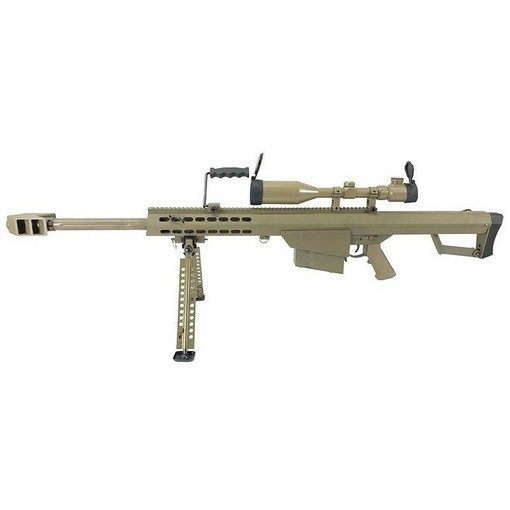 Sniper M82A1 Barrett 12.7 cal .50 AEG + lunette Snow Wolf