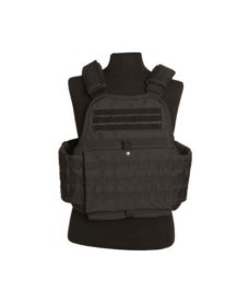 Gilet tactique airsoft porte plaque Noir fixation Molle