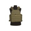 Gilet tactique airsoft porte plaque Olive fixation Molle