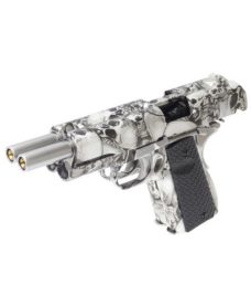 Pistolet 1911 double canon skull GBB