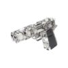 Pistolet 1911 double canon skull GBB