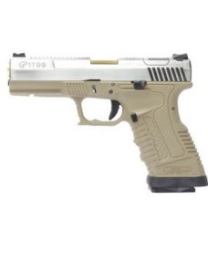 Pistolet GP1799 T4 WE Silver/Or/Tan GBB
