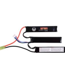 Batterie airsoft LiPo 11.1V 1100 mAh 25C 3 stick