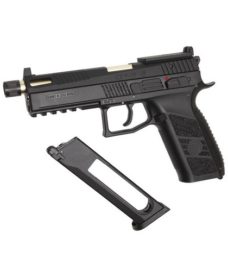 CZ P-09 airsoft Optics Ready Full Métal noir / Or avec Mallette