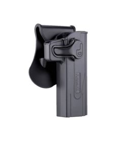 Holster airsoft rotatif Hi-Capa noir rétention active