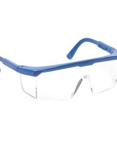 Lunettes de protection airsoft Incolores EN166 Monture Bleue