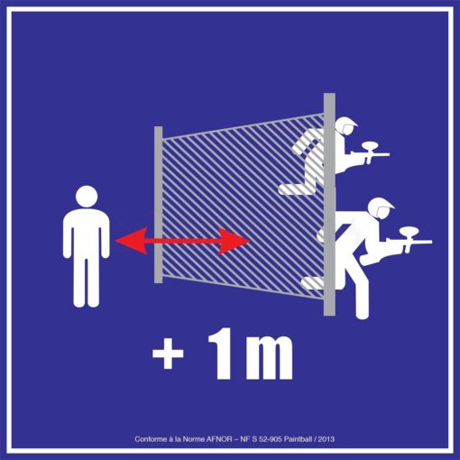 Panneau airsoft “distance spectateur” AFNOR