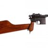 Pistolet C96 airsoft Métal noir avec crosse Etui artilleur